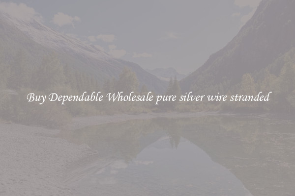 Buy Dependable Wholesale pure silver wire stranded