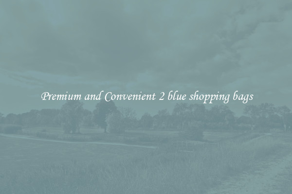 Premium and Convenient 2 blue shopping bags