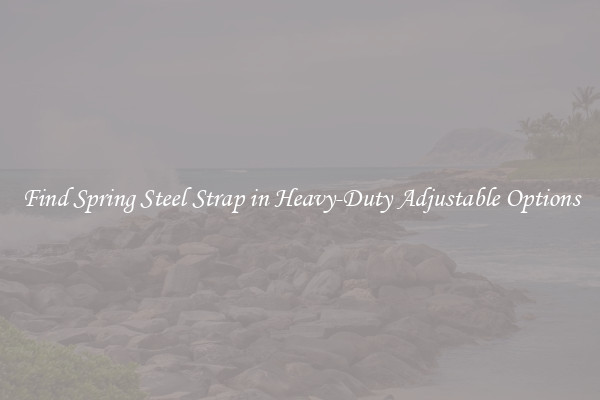 Find Spring Steel Strap in Heavy-Duty Adjustable Options