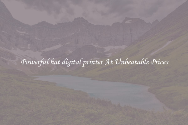 Powerful hat digital printer At Unbeatable Prices