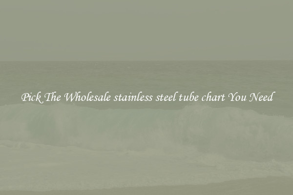Pick The Wholesale stainless steel tube chart You Need