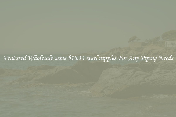Featured Wholesale asme b16.11 steel nipples For Any Piping Needs