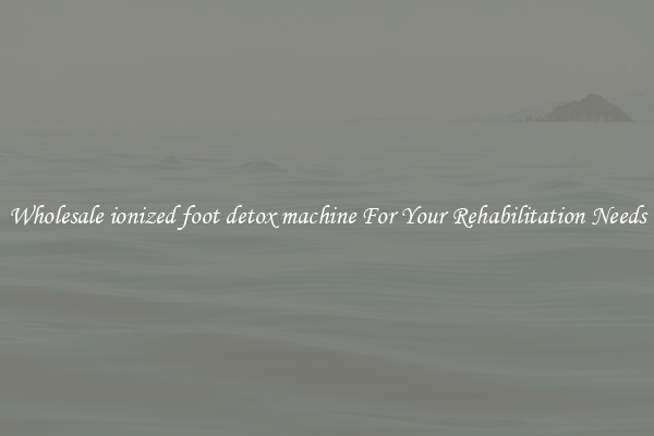 Wholesale ionized foot detox machine For Your Rehabilitation Needs