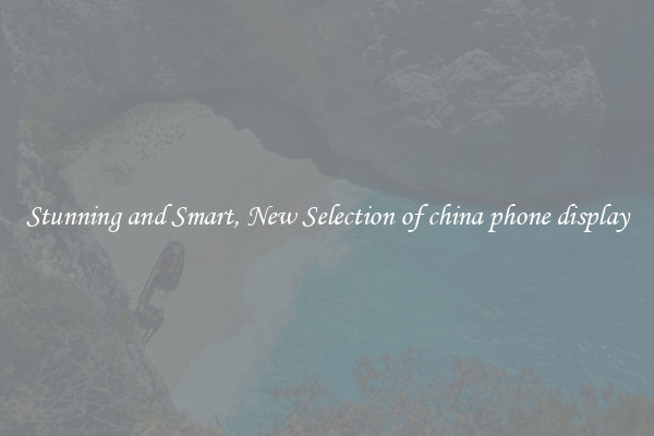 Stunning and Smart, New Selection of china phone display