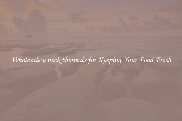 Wholesale v neck thermals for Keeping Your Food Fresh